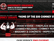 Tablet Screenshot of chimneychamps.com
